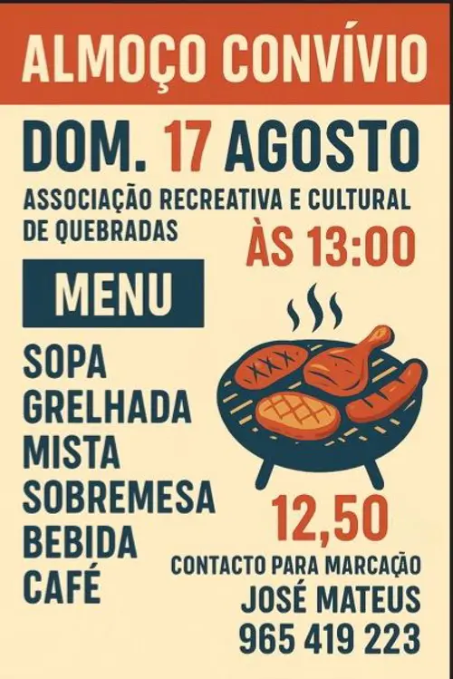Almoço convívio A. R. C. de Quebradas